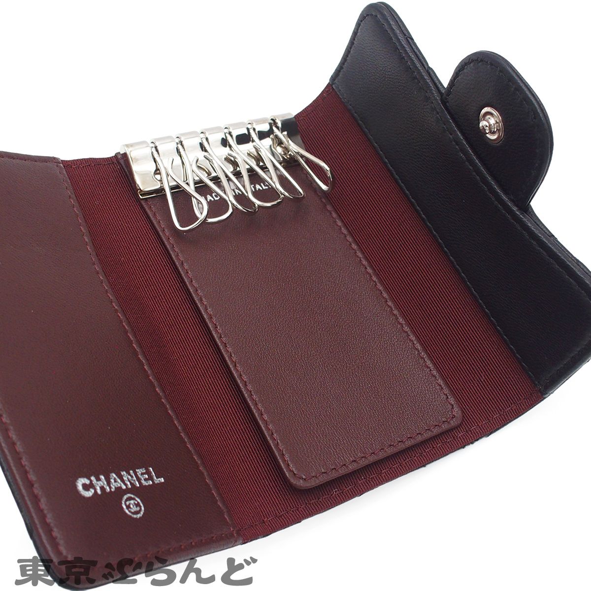 シャネル CHANEL マトラッセ 6連 キーケース A31503 ブラック