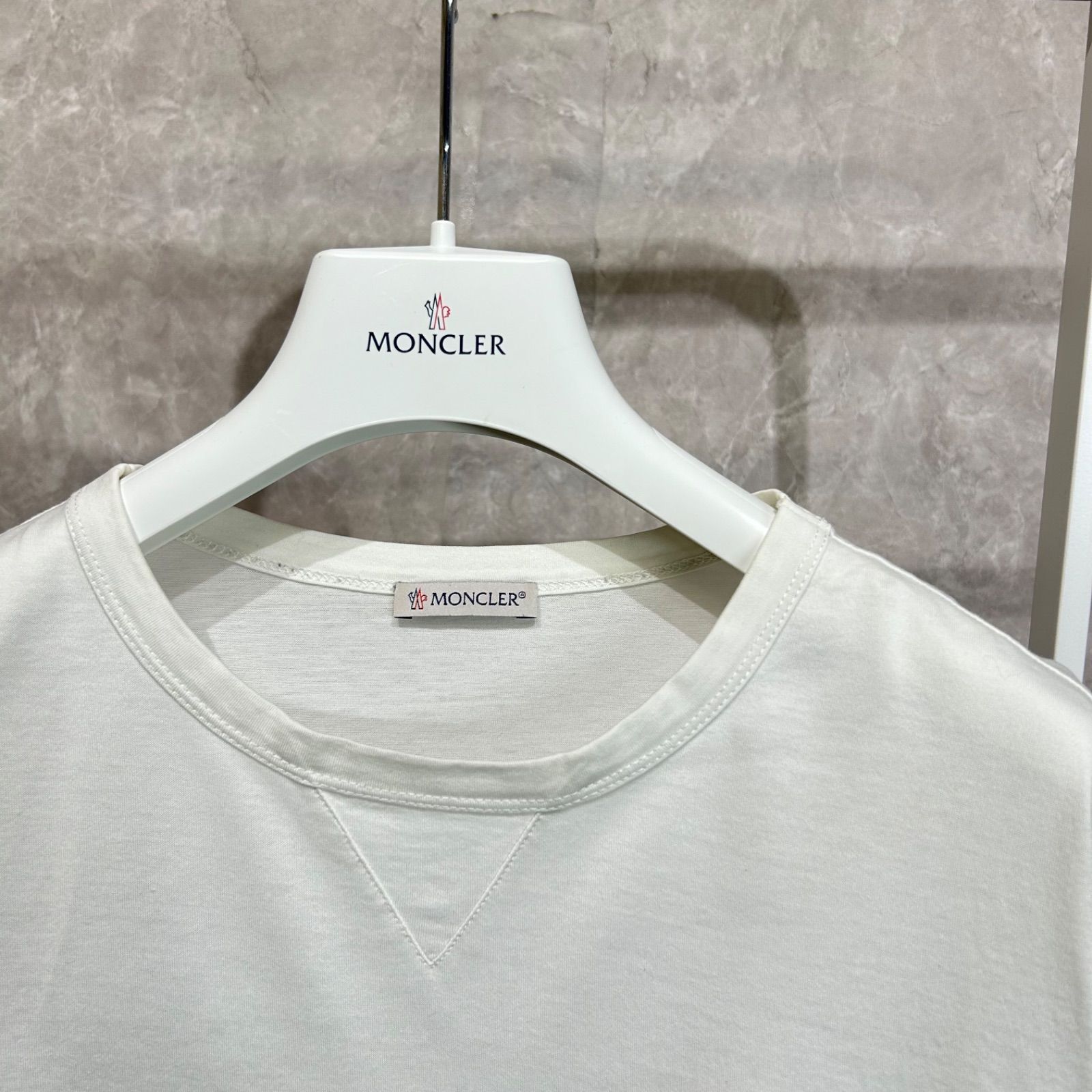 モンクレールMAGLIA Tシャツ 半袖 ダブルワッペン M ホワイト MONCLER モンクレール ダブルワッペン半袖Tシャツ白M - メルカリ