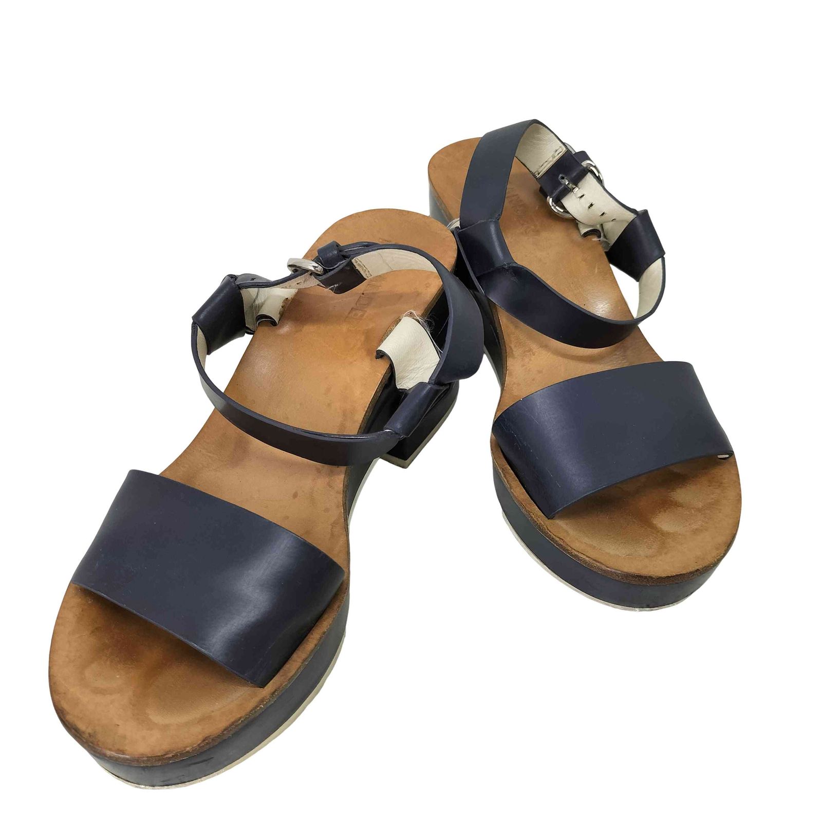 JIL SANDER NAVY✨サンダル 厚底 レザー ブラック レディース37 ジルサンダーネイビー JIL SANDER NAVY レザー厚底サンダル レディース