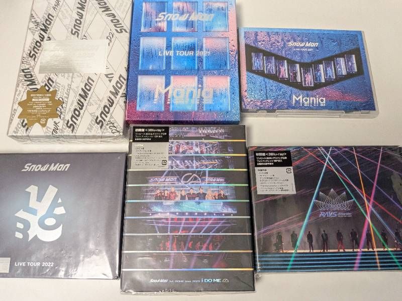 Snow Man ライブDVD,Blu-ray 6点セット ASIA TOUR 2D.2D./2021 Mania