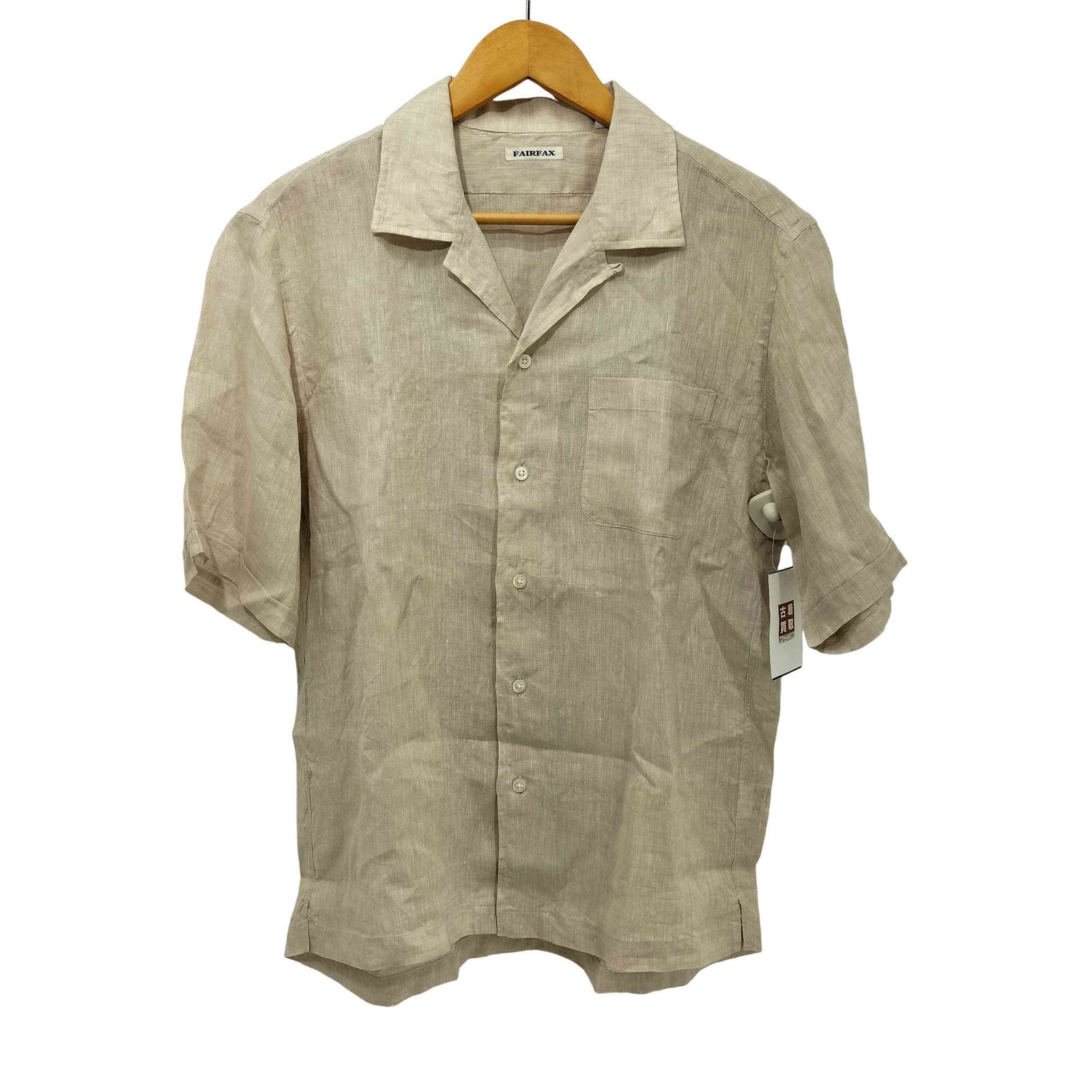 フェアファクス FAIRFAX リネン100 オープンカラー S/S シャツ メンズ 