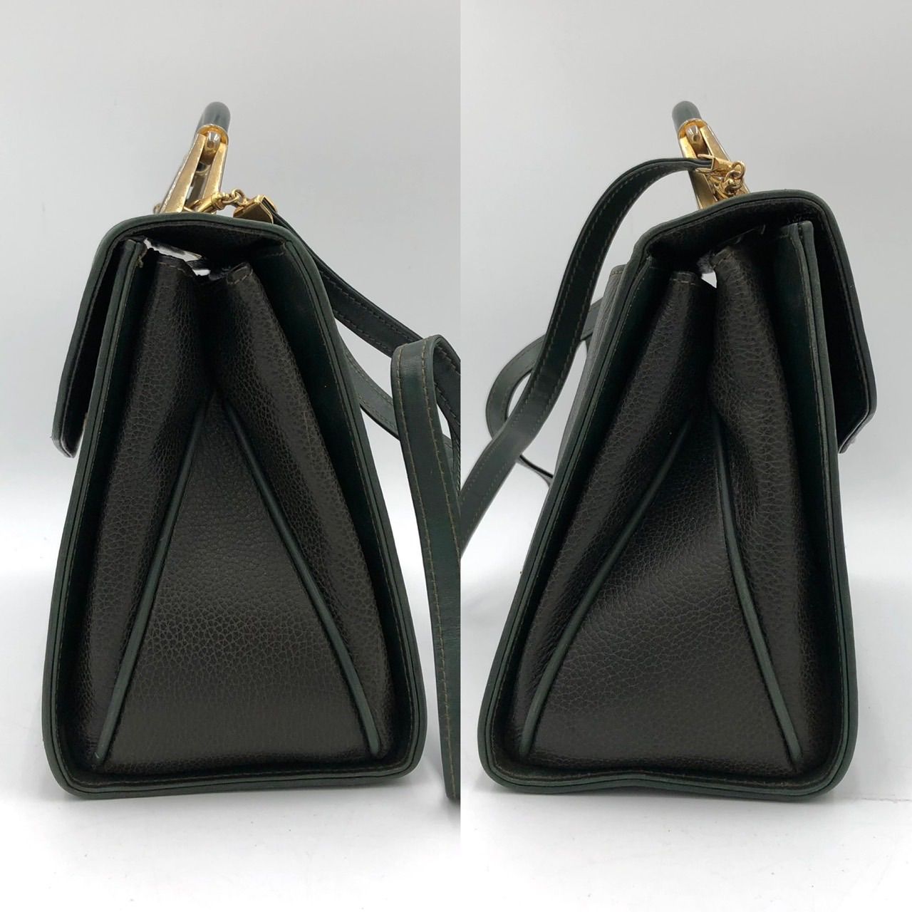 BALLY バリー レザー 2way ハンドバッグ ショルダーバッグ モス