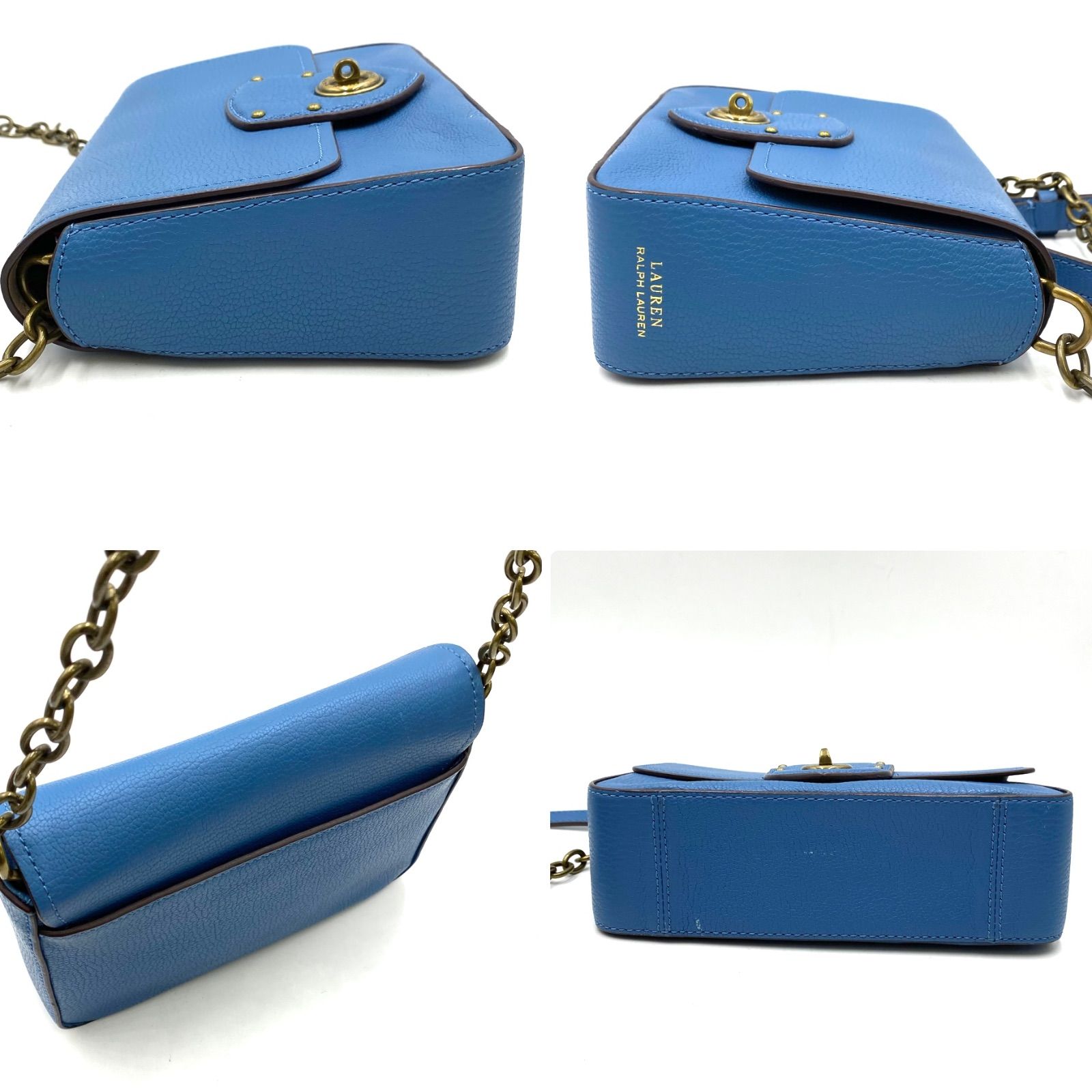 RALPH LAUREN ラルフローレン チェーンショルダーバッグ レザー 