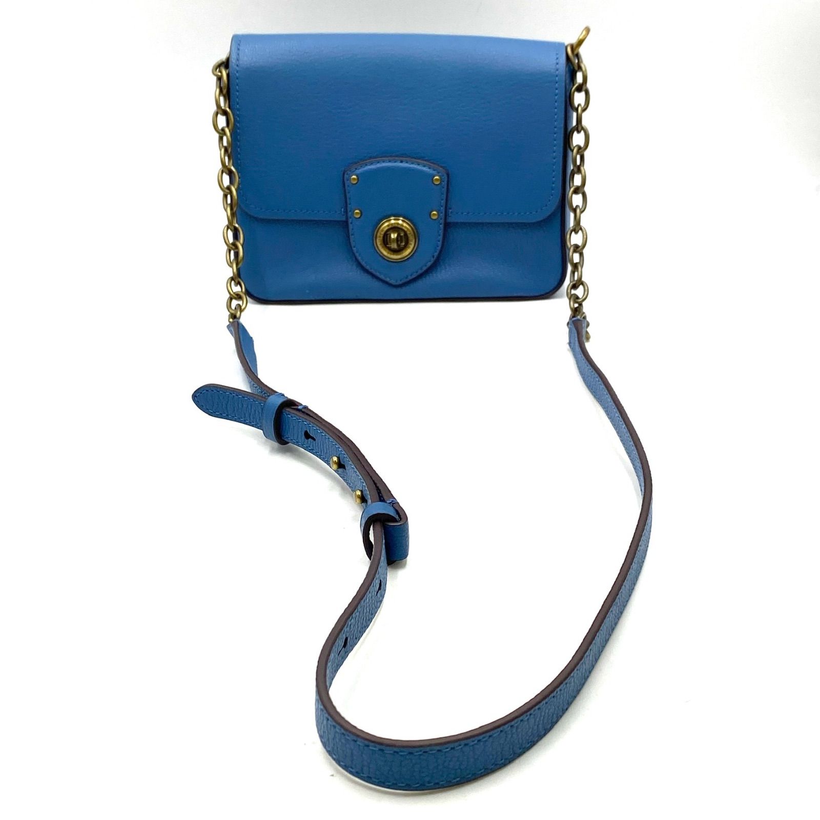 RALPH LAUREN ラルフローレン チェーンショルダーバッグ レザー 