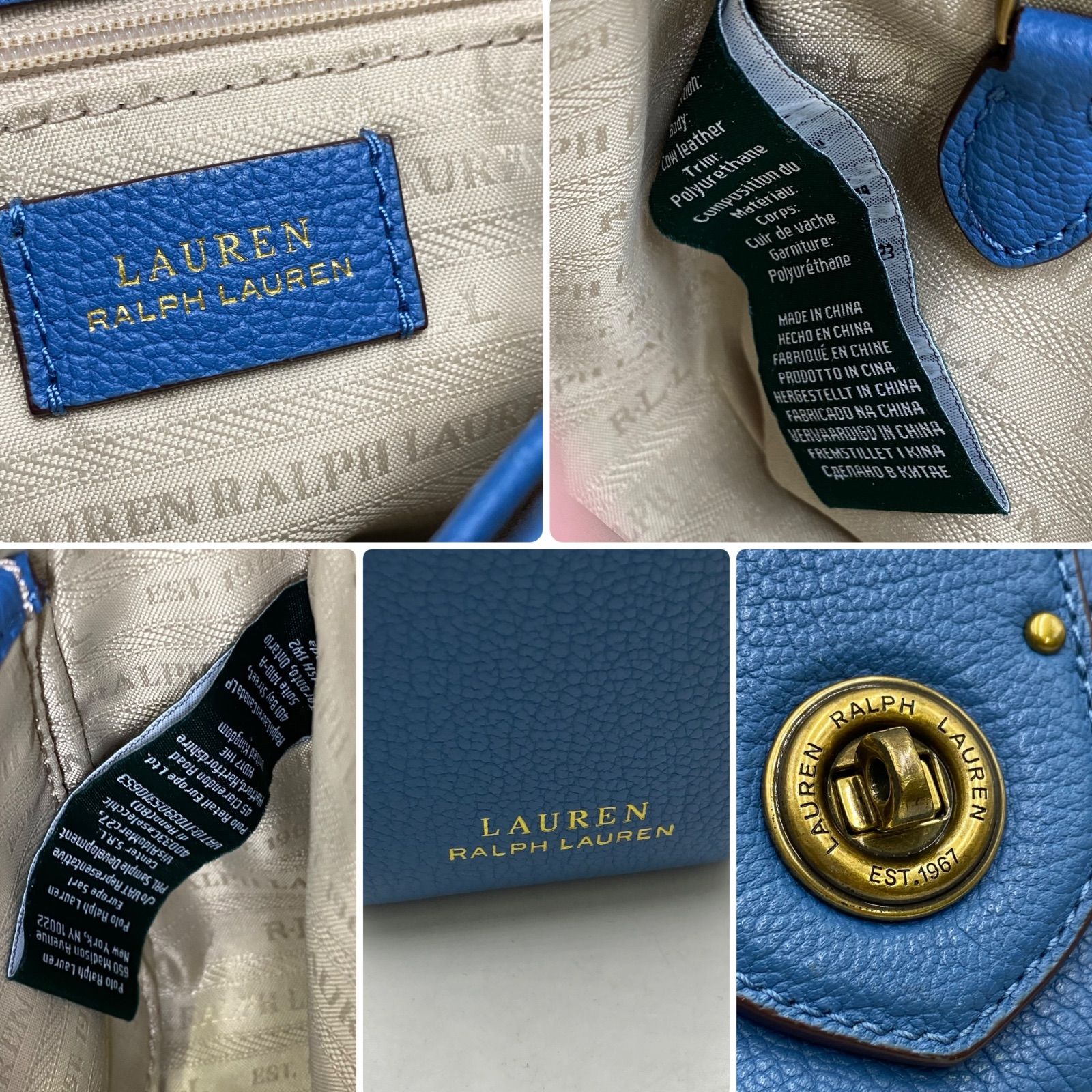 RALPH LAUREN ラルフローレン チェーンショルダーバッグ レザー 