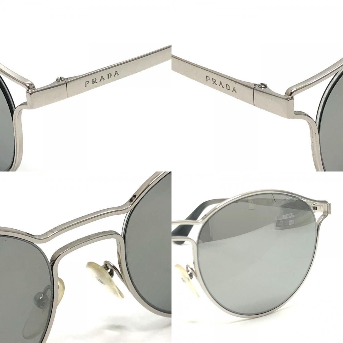 PRADA プラダ サングラス サイドロゴ SPR62S メタル シルバー - メルカリ