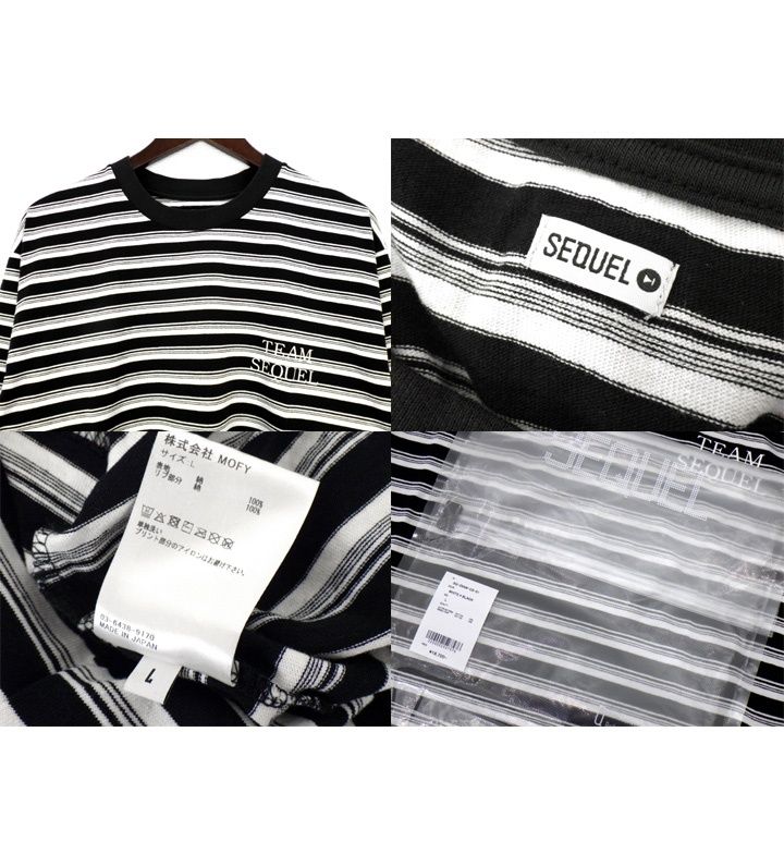 シークエル SEQUEL 25AW 【 BORDER T-SHIRT SQ 25AW CS 01 】 ロゴ