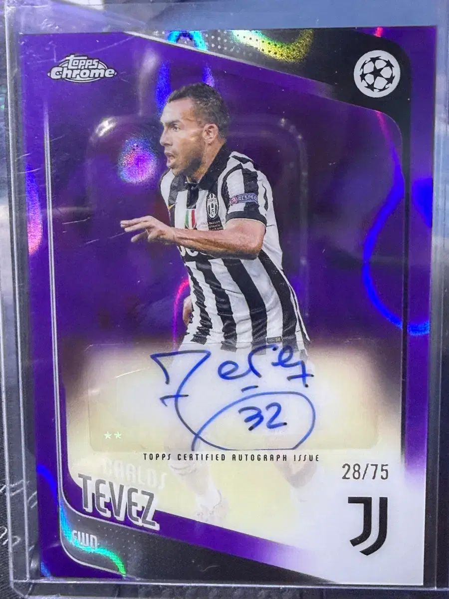 TOPPS クロム UCC テベズ 75限定 オートサインカード