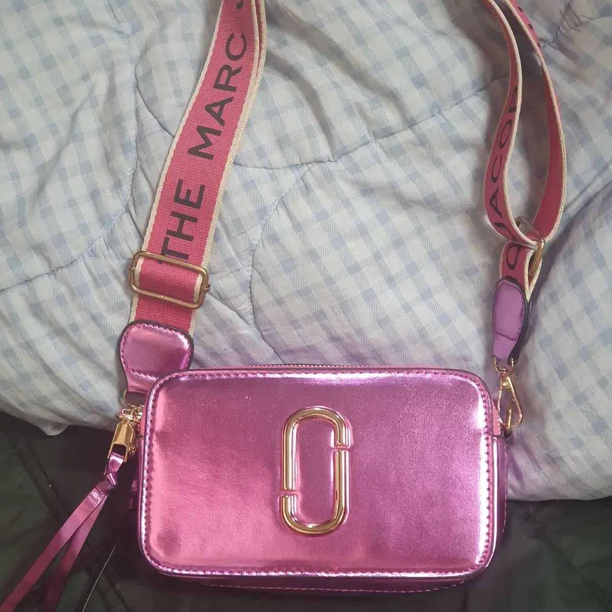 MARCJACOBS マークジェイコブス スナップショット メタリック ピンク カメラバッグ / ショルダーバッグ