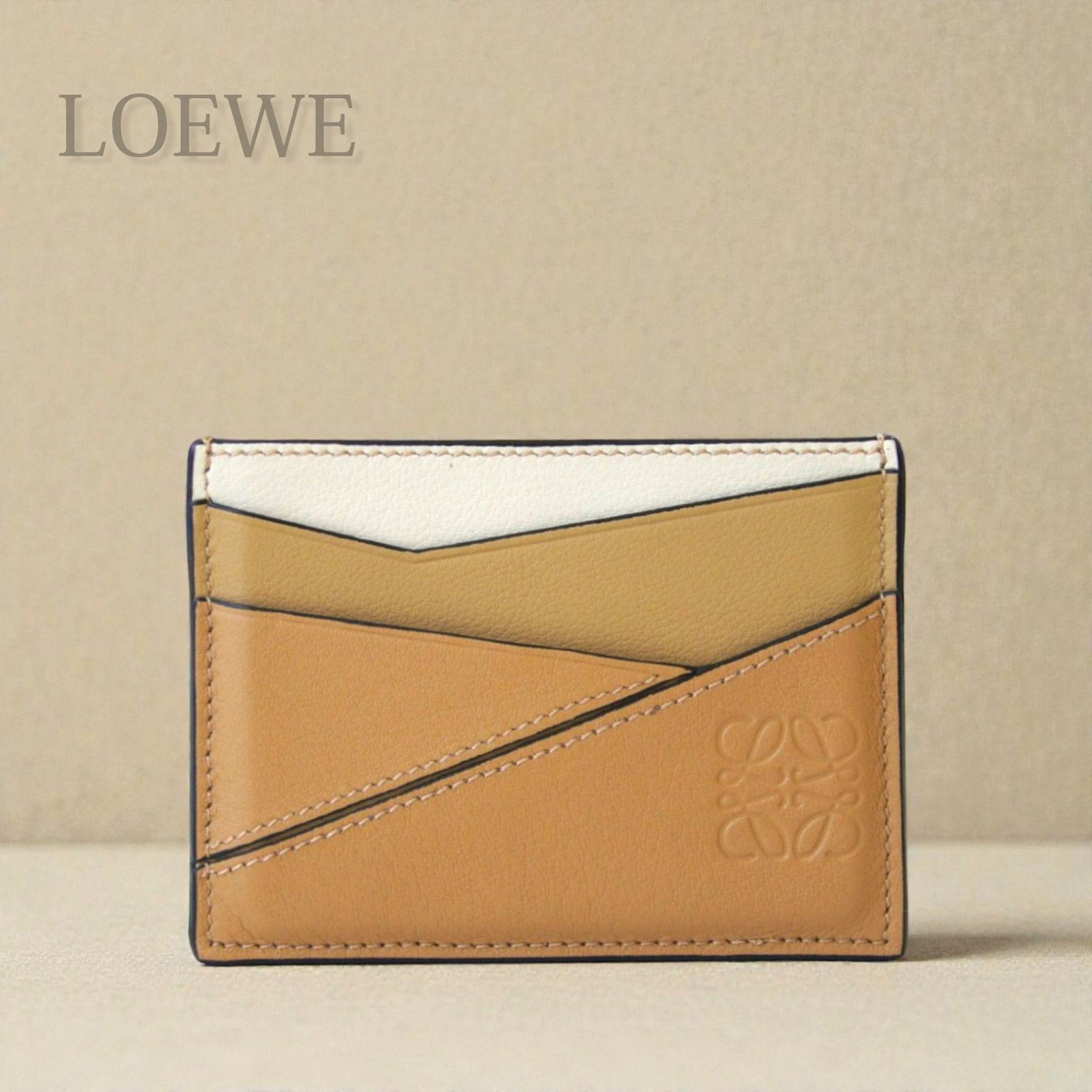 LOEWE ロエベ パズル カードケース レディース ブラウン 茶 レザー 本 