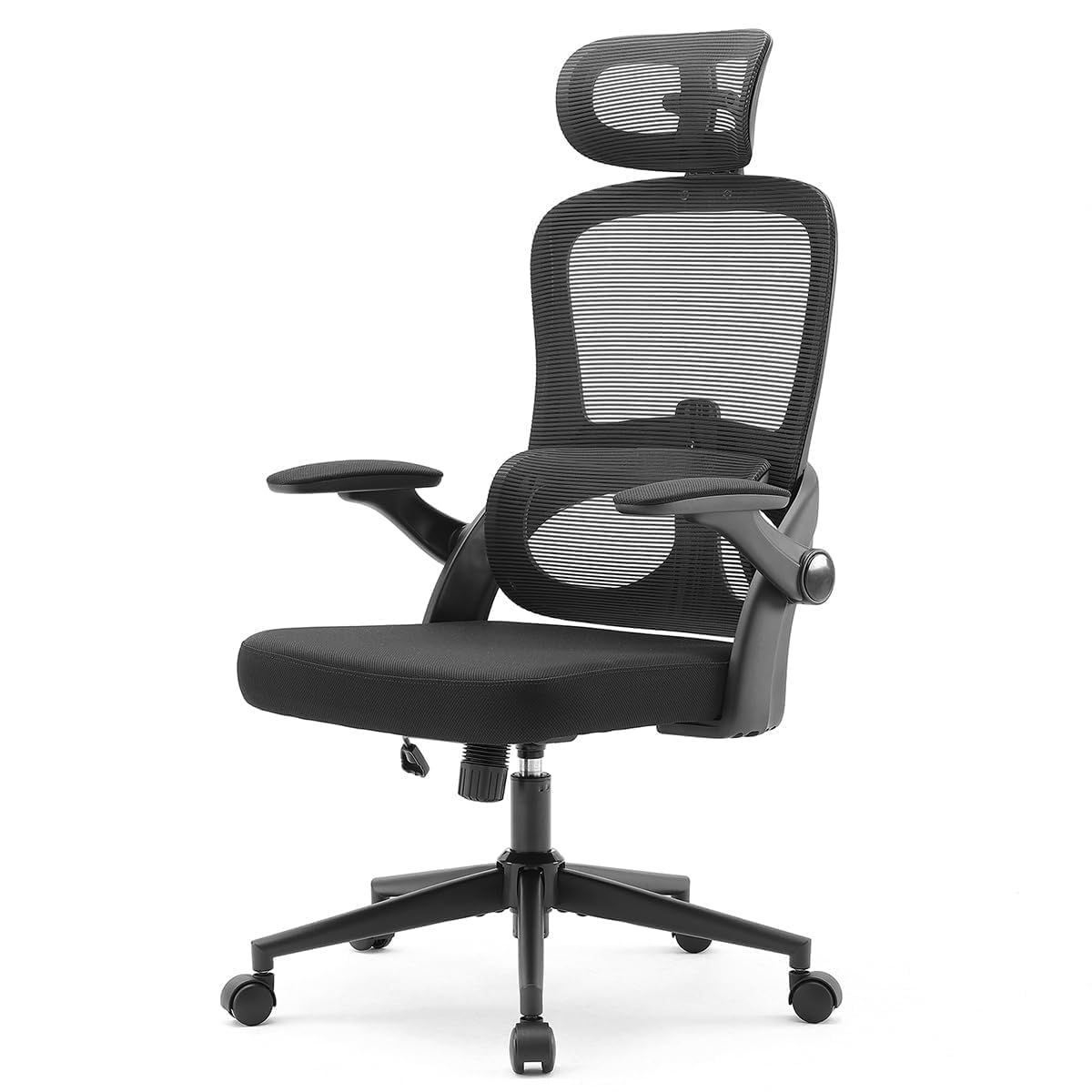 SIHOO M102C オフィスチェア ゲーミングチェア 独立式ランバーサポート 椅子 デスクチェア 3D跳ね上げ式アームレスト デスクチェア テレワーク 疲れない 人間工学 チェア (ブラック)ｍａ