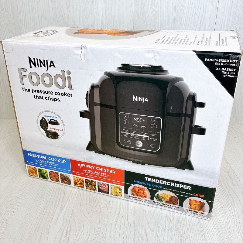 良品 海外製品 Ninja Foodi Tendercrisp Pressure Cooker（ニンジャ フーディー テンダークリスプ 圧力鍋） エアーフライヤー マルチクッカー 多機能調理器具 Ninja Foodi OP300 7-in-1 multic