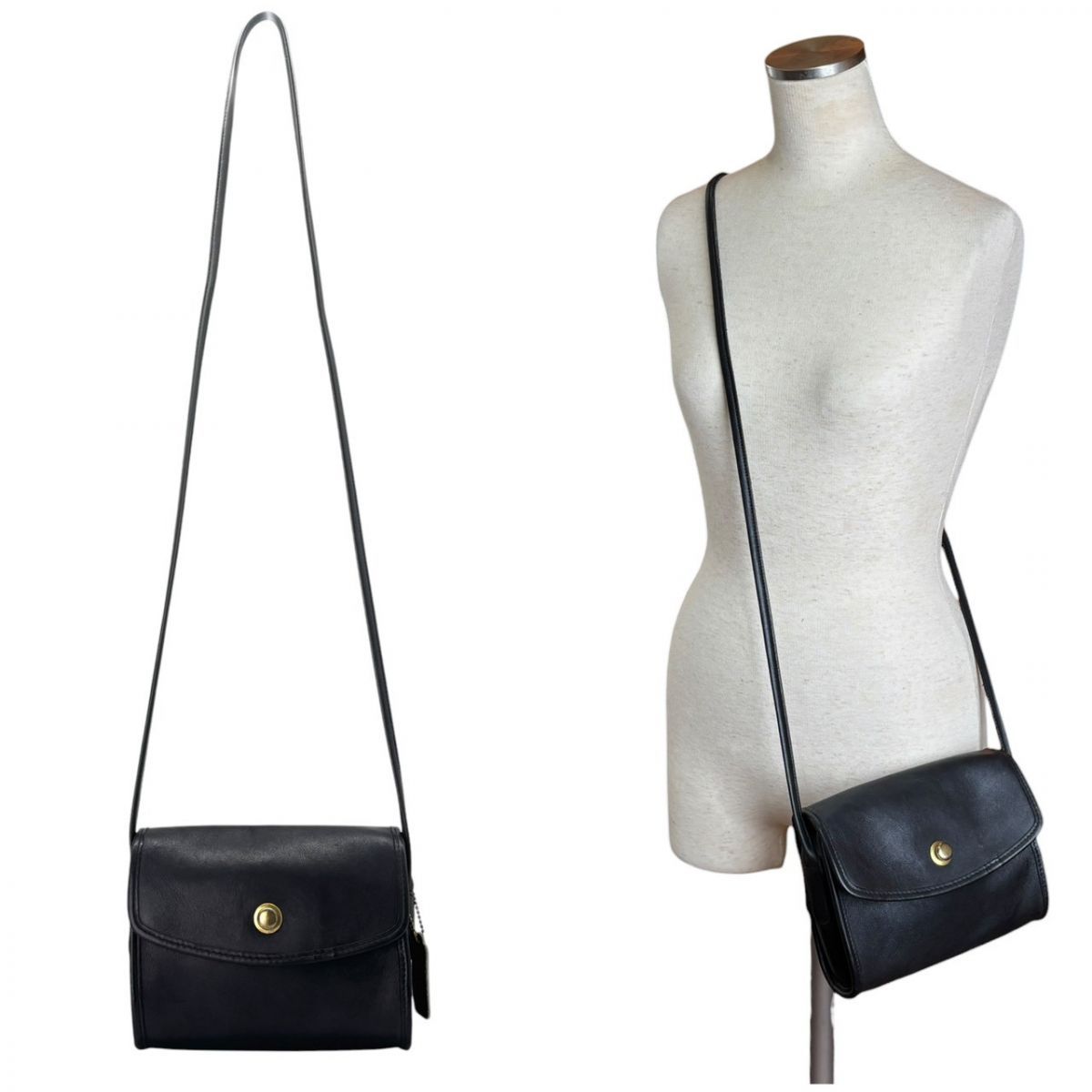 COACH Shoulder Bag German Hook Glove-Tanned Leather Old Coach 