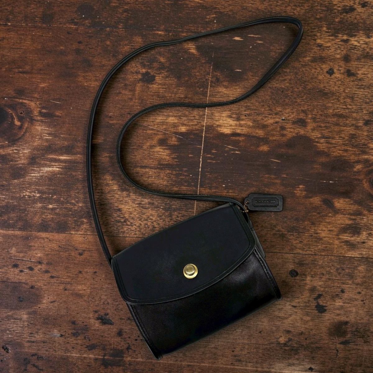 COACH Shoulder Bag German Hook Glove-Tanned Leather Old Coach 