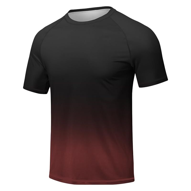 [Hyzhwl] ラッシュガード メンズ 半袖 水着 tシャツ UPF50+ 接触冷感 uvカット紫外線対策 速乾 水陸両用 通気 スポーツ 海水浴 サーフィン服 日焼け予防 1