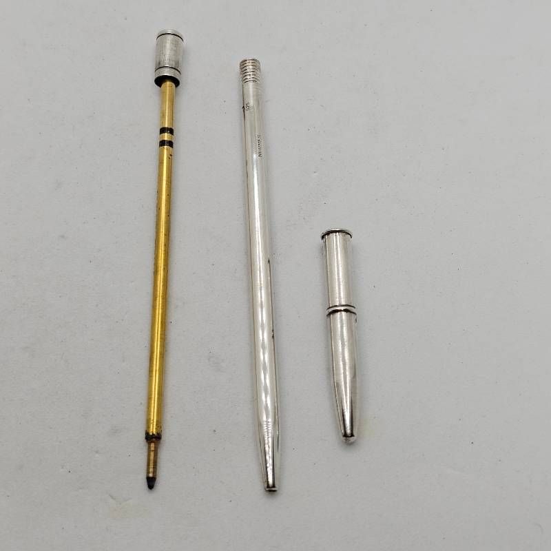 【希少】エルメス ミニボールペン シルバー925 アジェンダ用 フランス製 純銀/FRANCE製】エルメス アジェンダ用 ミニボールペン シルバー925