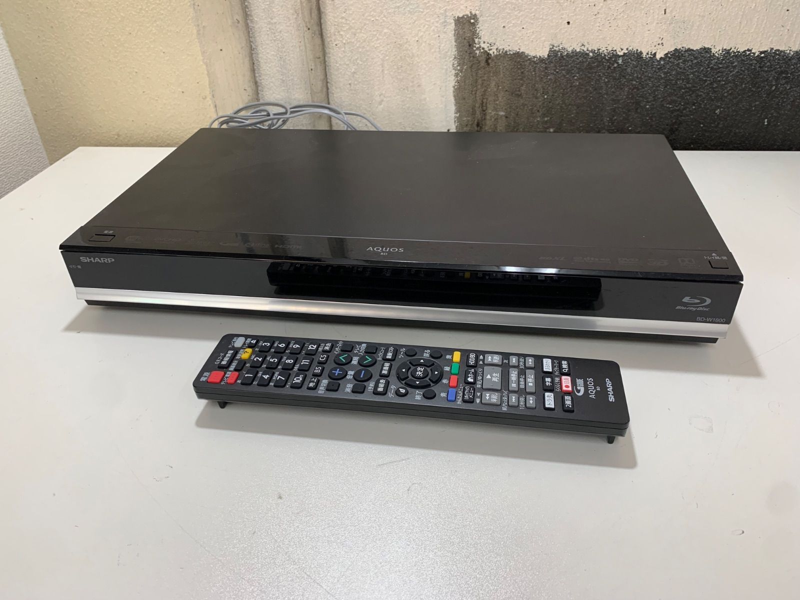j404 SHARP AQUOS BD-W1800 ブルーレイレコーダー 動作確認済み - メルカリ