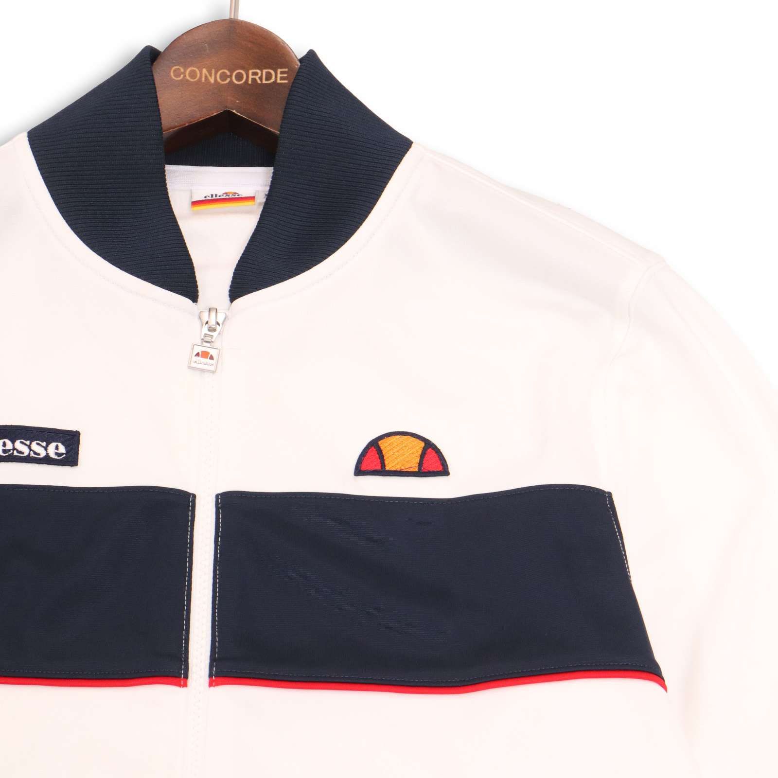 ellesse エレッセ 通年☆ ロゴ刺繍 切替 ワッペン ジャージ トラック 