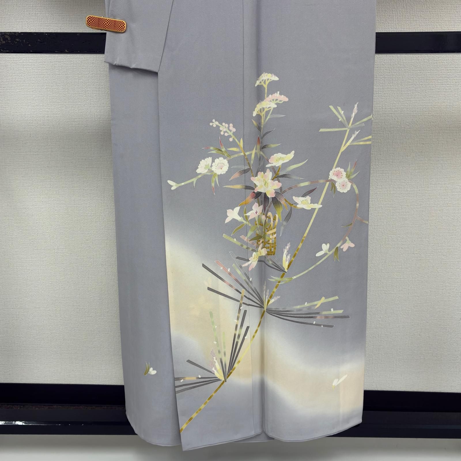 付け下げ 作家物 正絹 美しい染めの花 袷 着物 MK-8154 - メルカリ
