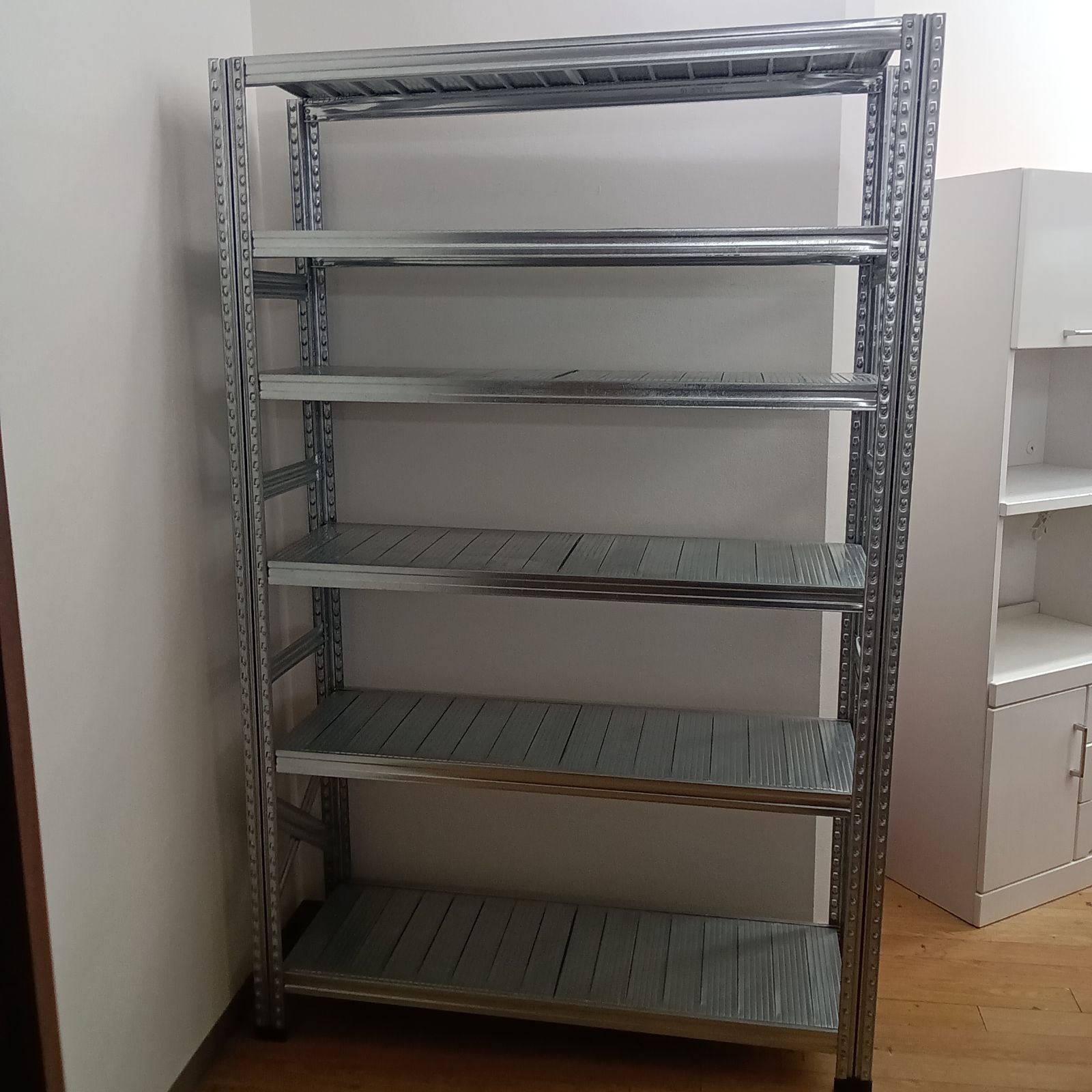 ★★★関東地域限定販売★★★ ★リユースのサカイつくば店★ METALSISTEM メタルシステム　6段スチールシェルフ　イタリア製　 W128×D40.5×H198 管理0517-02
