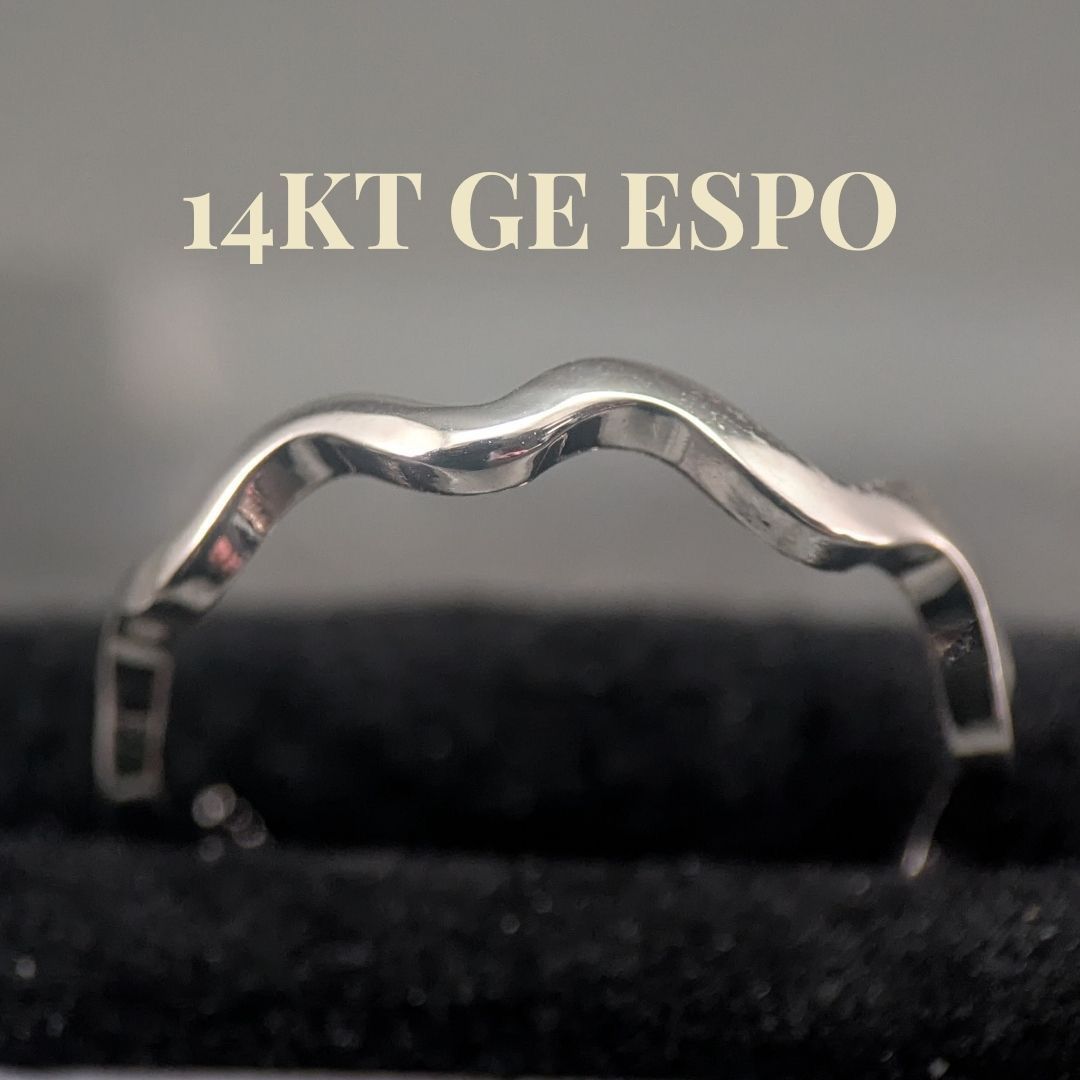 ESPO 11.5号 14KT GE ツイスト バンドリング ホワイトゴールド 米国