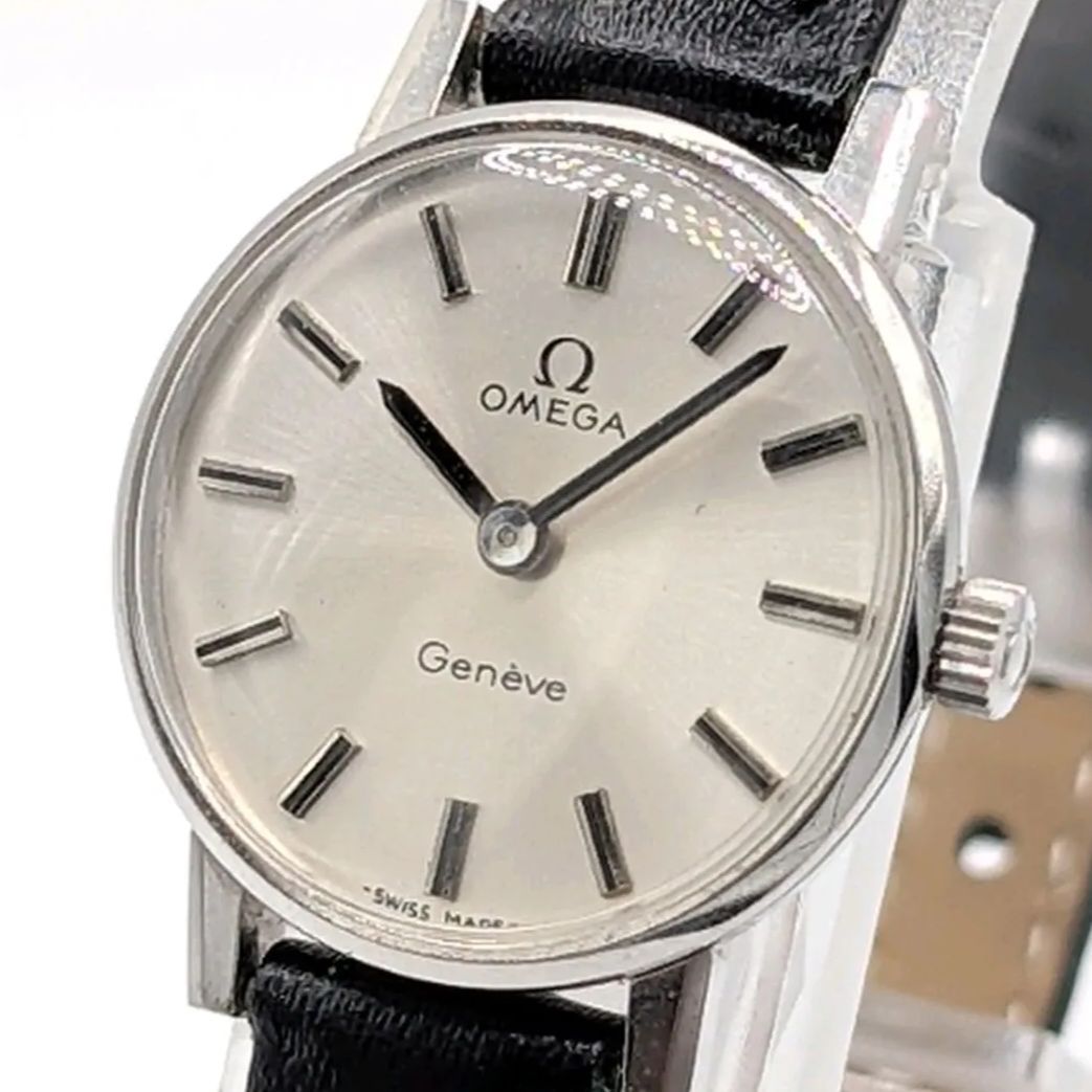 OMEGA Geneve Watch Hand-Winding Ladies Round Silver Y2K 00S オメガ ジュネーブ 時計 手巻き式 レディース ラウンド シルバー シルバー文字盤 ラウンド ヴィンテージ 稼働品