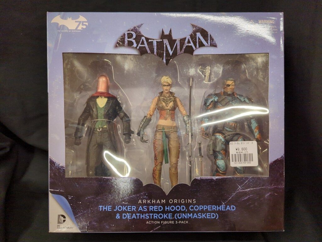 DC COLLECTIBLES ACTIONFIGURE3‐PACK THE JOKER(asREDHOOD)、COPPERHEAD & DEATHSTROKE(UNMASKED)