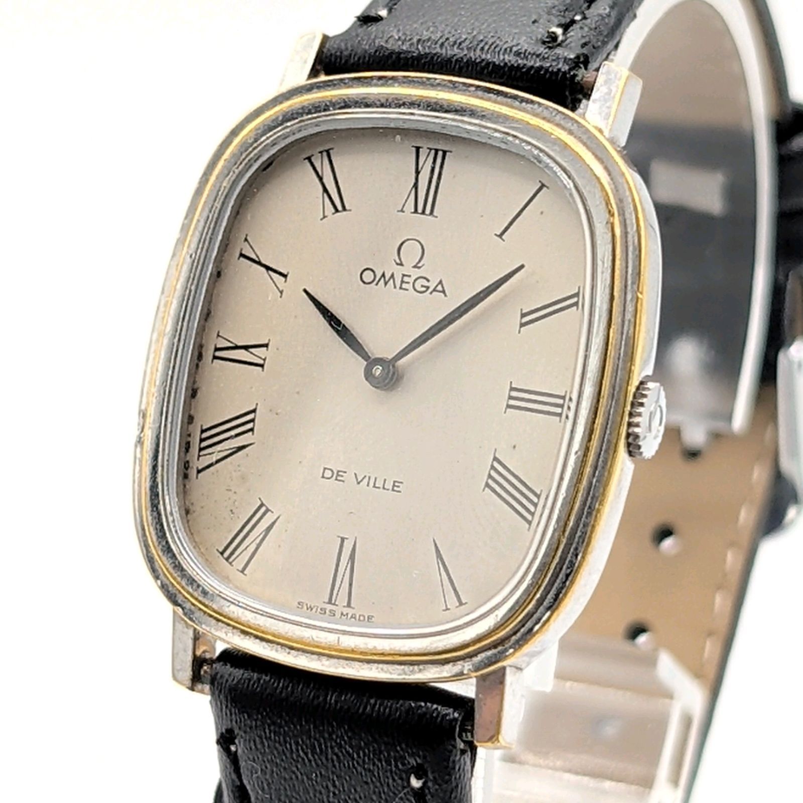 OMEGA DE VILLE Watch Hand-Winding Ladies Square Silver Y2K 00S