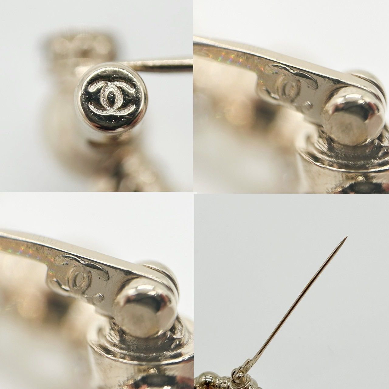 CHANEL シャネル ココマーク ブローチ フェイクパール ラインストーン