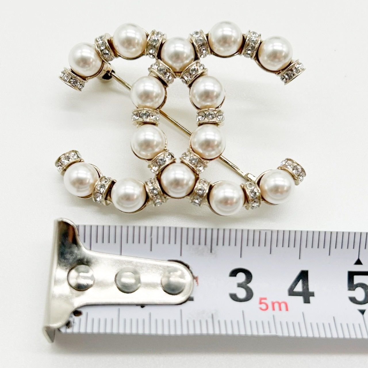 CHANEL シャネル ココマーク ブローチ フェイクパール ラインストーン
