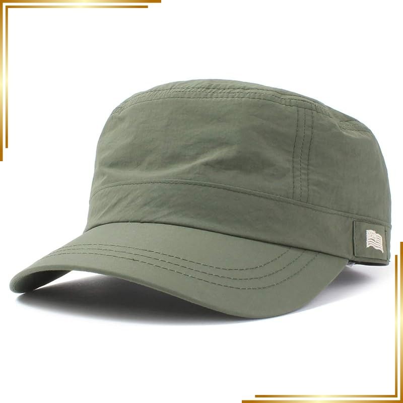 【新品】 ベーシックエンチ Wrinkle US Work ワークキャップ 大きいサイズ有り 帽子 吸水速乾 レディース メンズ ビッグサイズ オリーブ 1