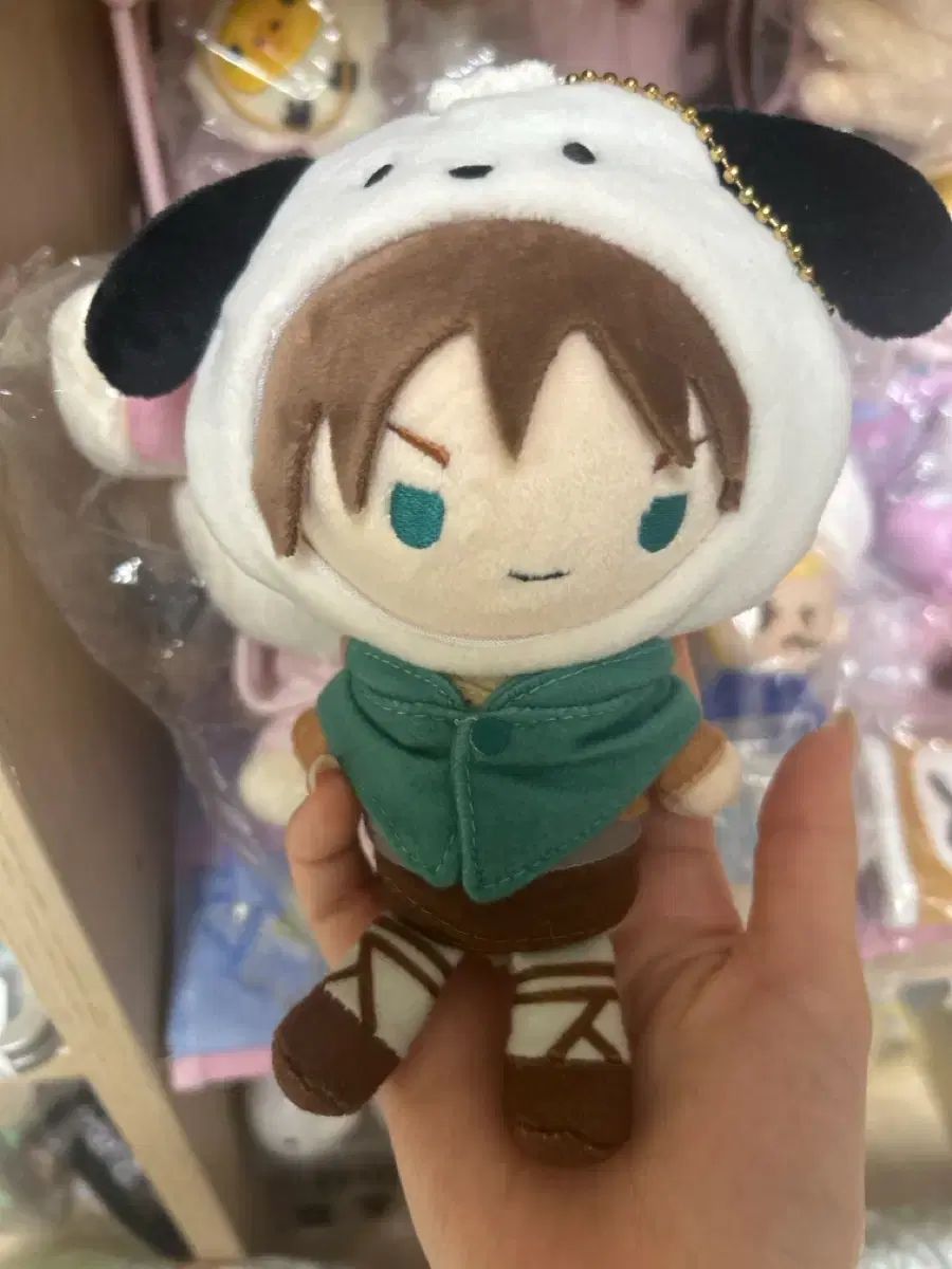 進撃の巨人 エレン サンリオ むにゅぐるみ ポチャッコ ぬいぐるみ 