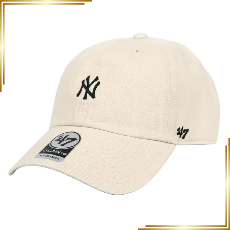【新品】 [フォーティセブンブランド] 47 キャップ ミニロゴ クリーンナップ CLEAN UP MENS LADIES CAP チビロゴ メンズ レディース 帽子 ニューヨーク・ヤンキース ボーン オフホワイト 1