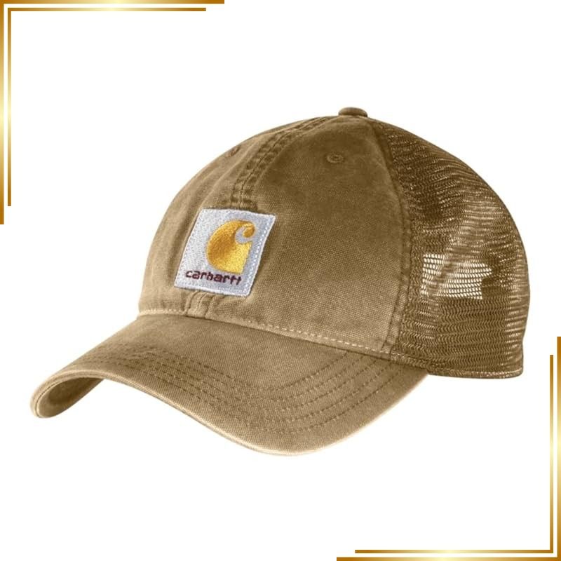 【新品】 (カーハート) CARHARTT メッシュキャップ BUFFALO ダークカーキ ウォッシュ加工 FREE 1