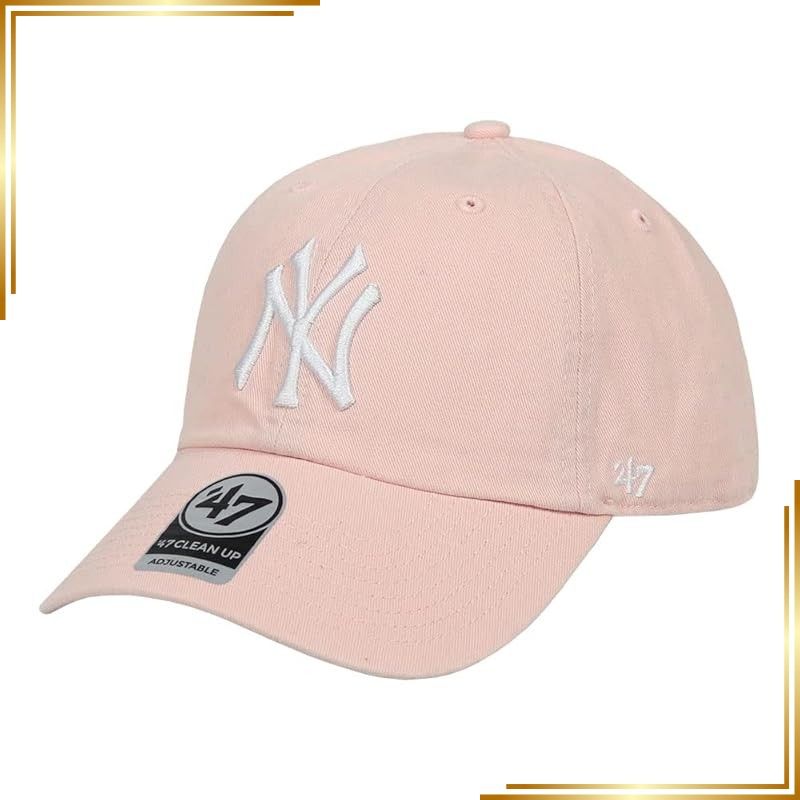 【新品】 47 [フォーティセブンブランド]キャップ ヤンキース クリーンナップ メンズ レディース CLEAN UP NY ロゴ CAP 帽子 ローキャップ MLB NEW YORK YANKEES ピンク 桃色 Free Size 1