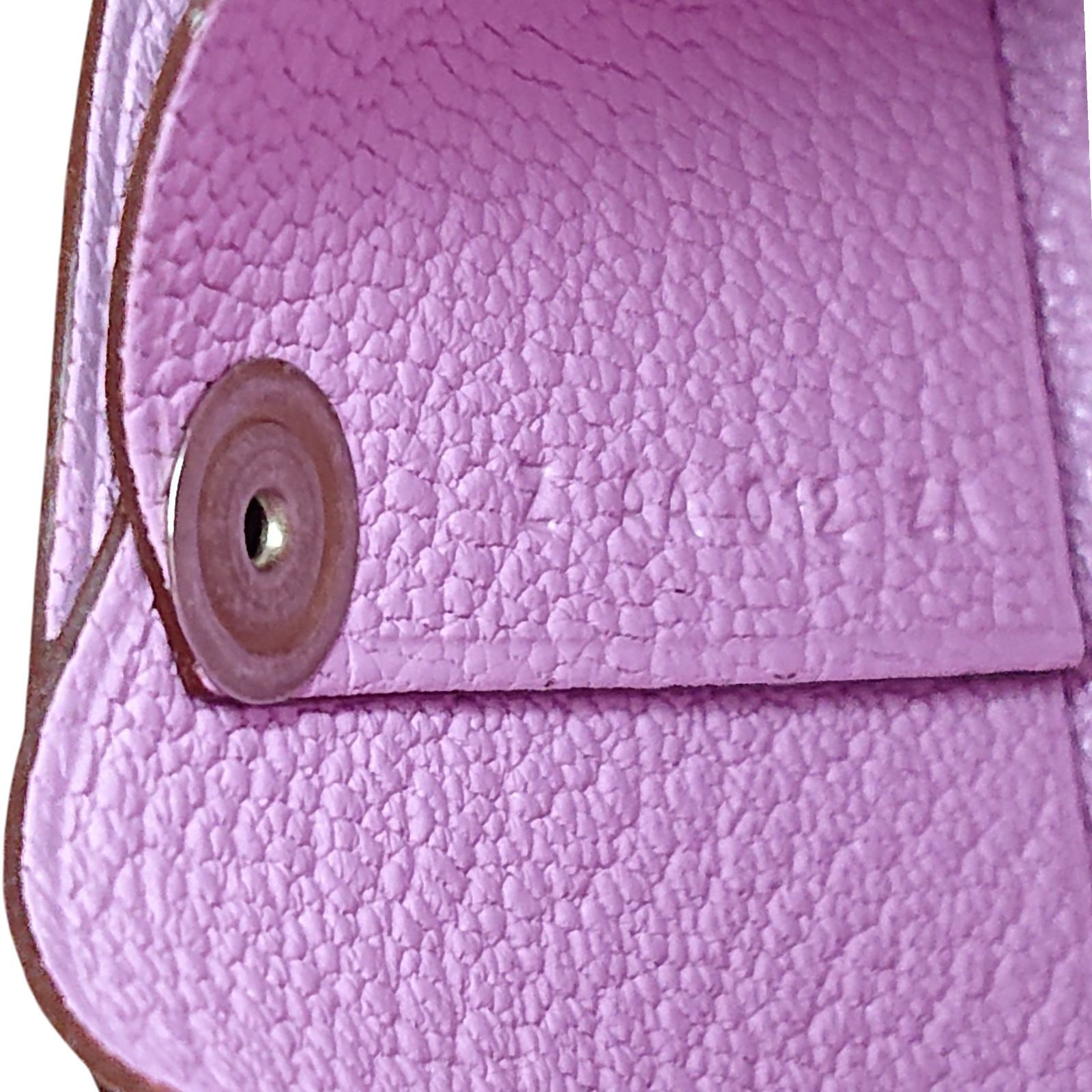HERMES エルメス コインケース バスティア Z刻印 ブラウン ピンク