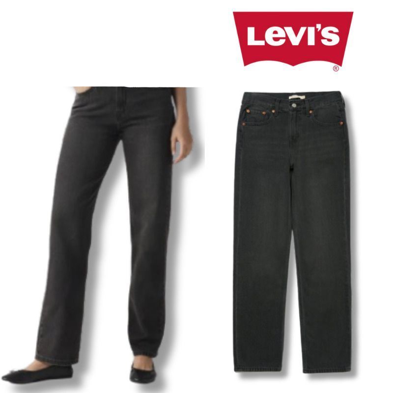リーバイス Levi’s LOW PRO デニム ジーンズ ストレート ブラック BLACK レディース A09640030