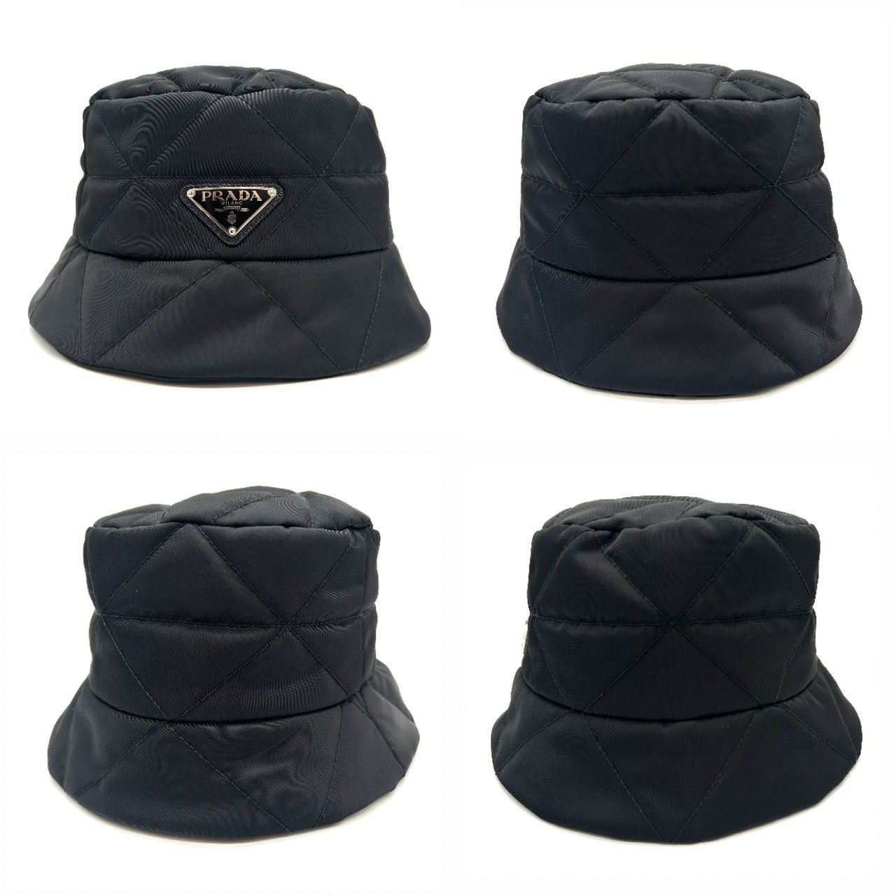 PRADA プラダ バケットハット キルティング ブラック M 1HC325