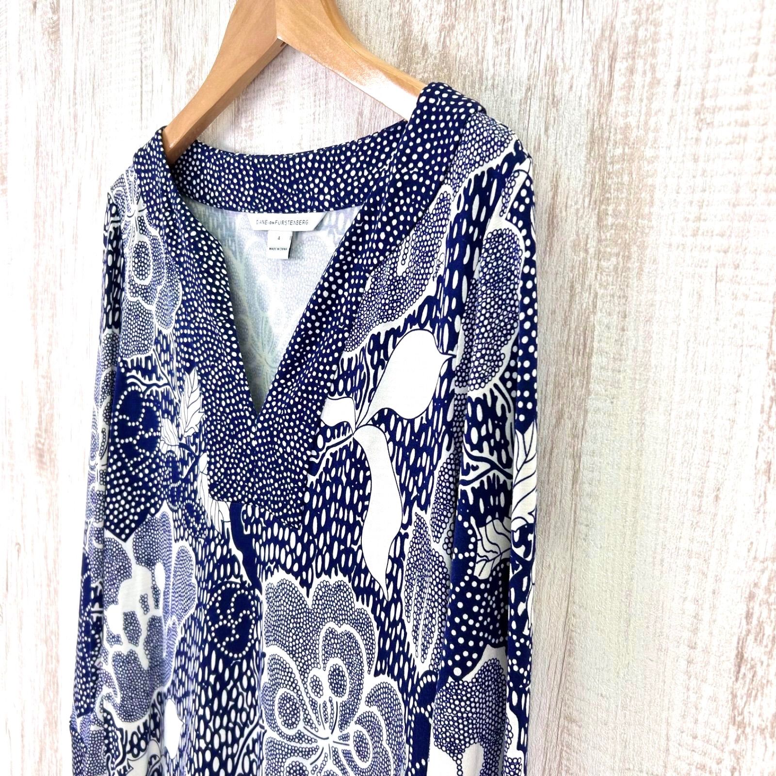 DVF DIANE von FURSTENBERG ダイアンフォンファステンバーグ シルク100