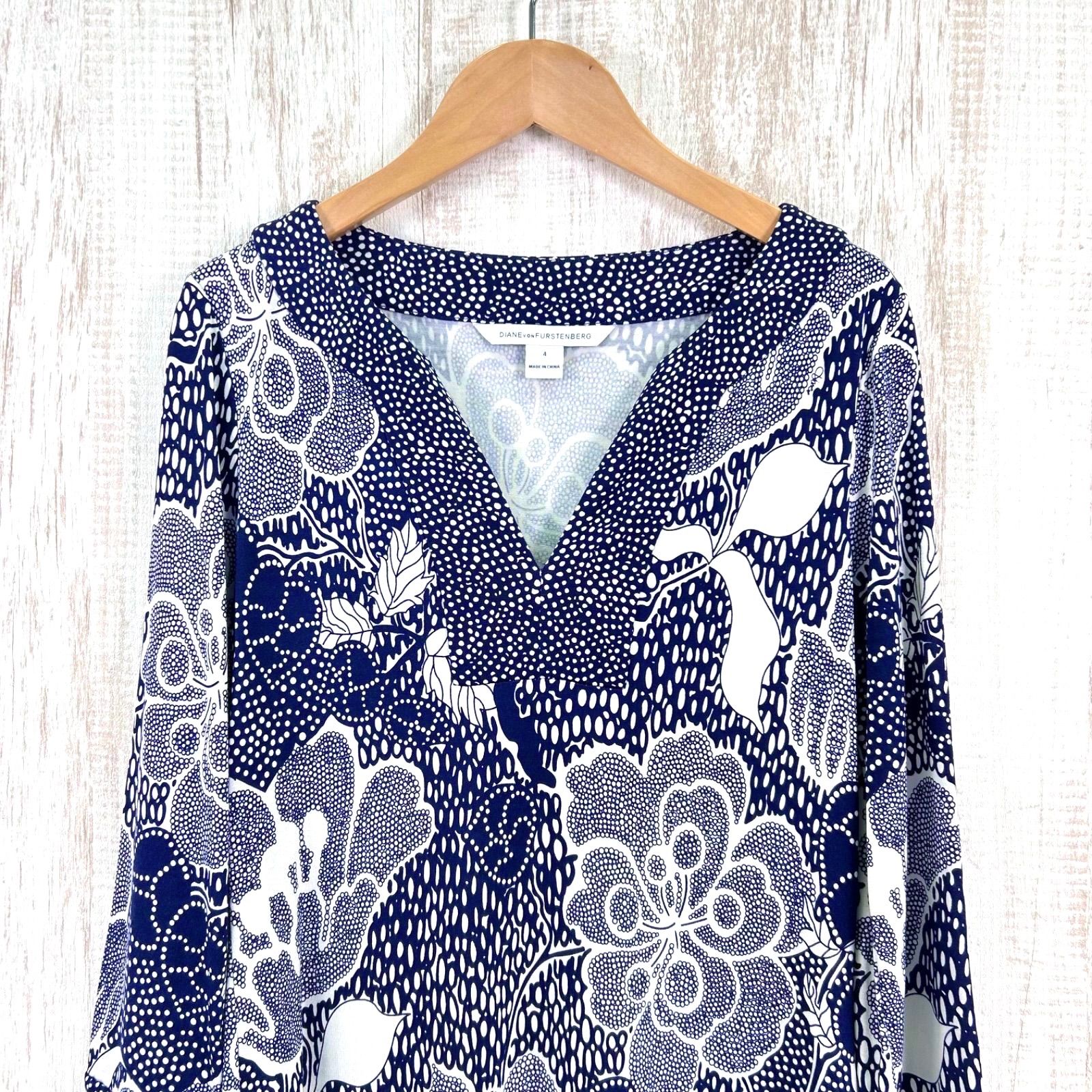 DVF DIANE von FURSTENBERG ダイアンフォンファステンバーグ シルク100