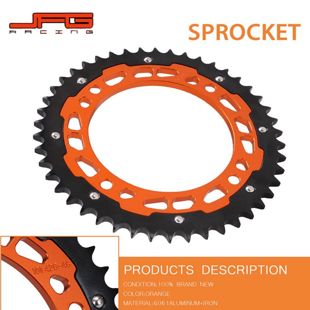 【高耐久CNC】J-101 リアスプロケット 49T 428 KTM 85SX/105SX/85TC/105XC 2004-2021 アルミ+鉄