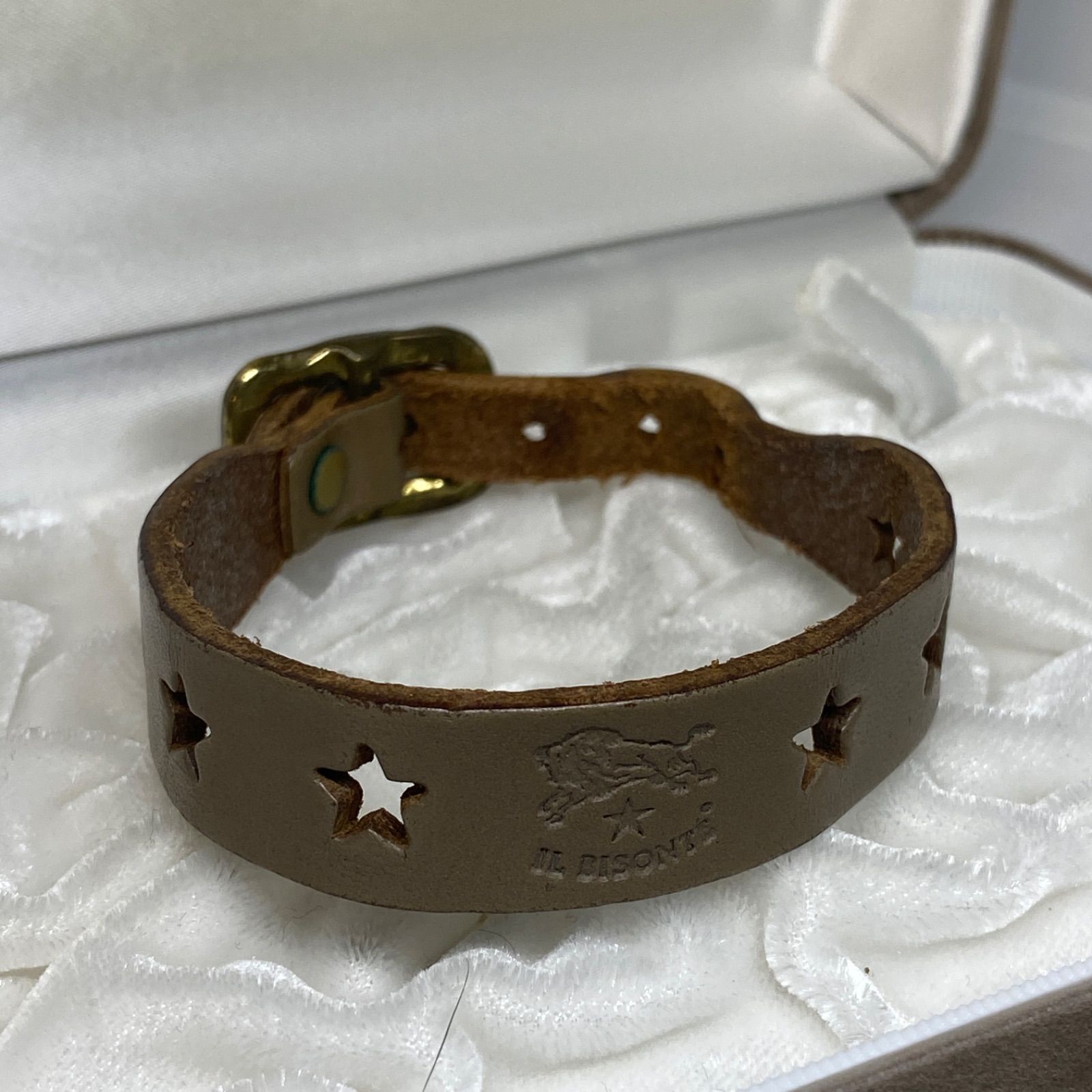 イルビゾンテ IL BISONTE ブレスレット ベルト ブラウン スター レザー 