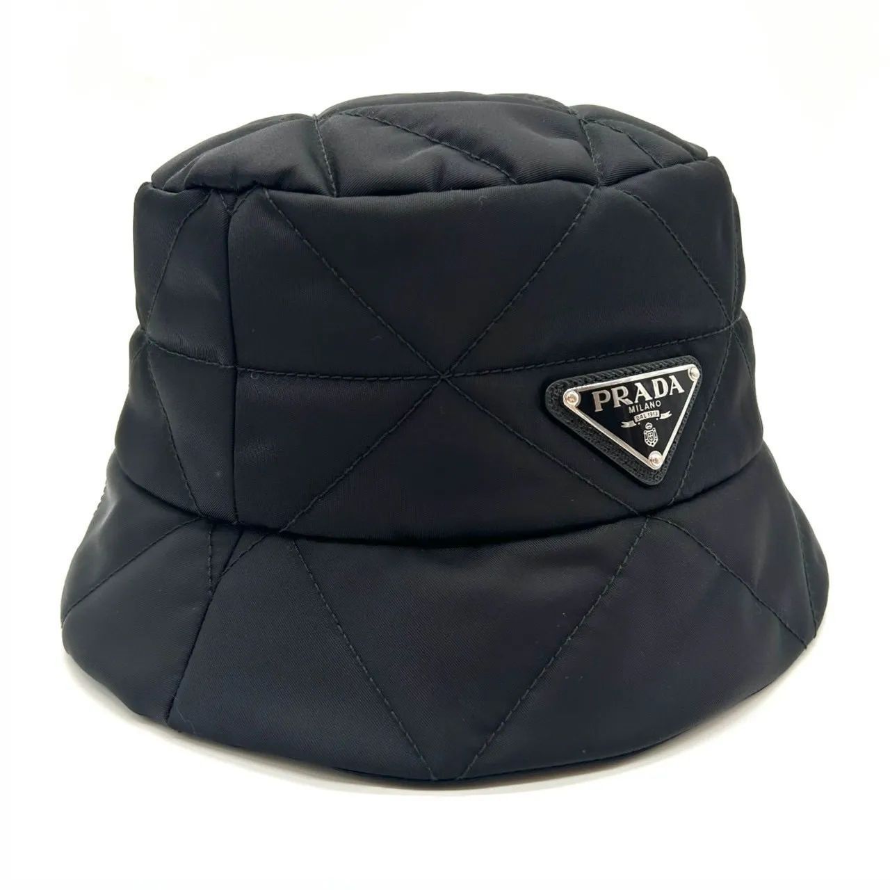PRADA プラダ バケットハット キルティング ブラック M 1HC325