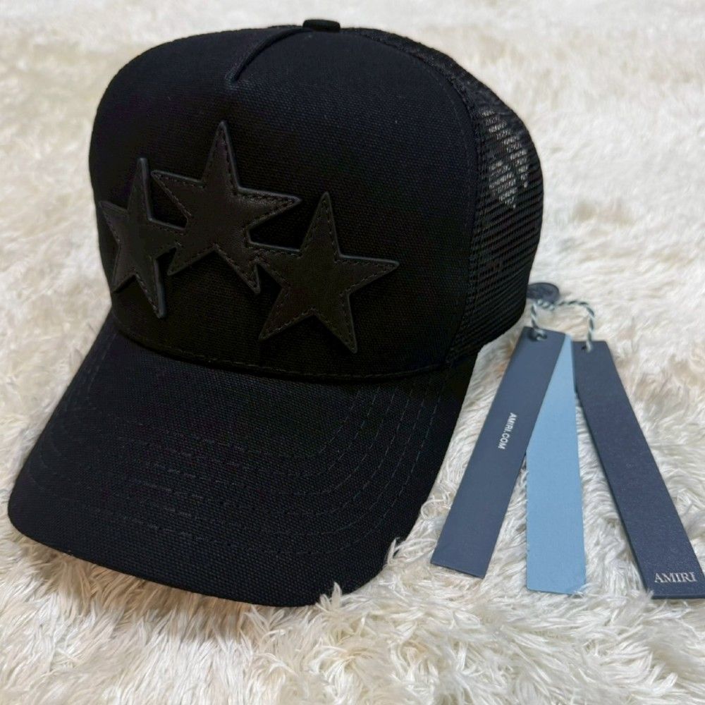 新品未使用】AMIRI アミリ 3 Star トラッカー スナップバック メッシュ