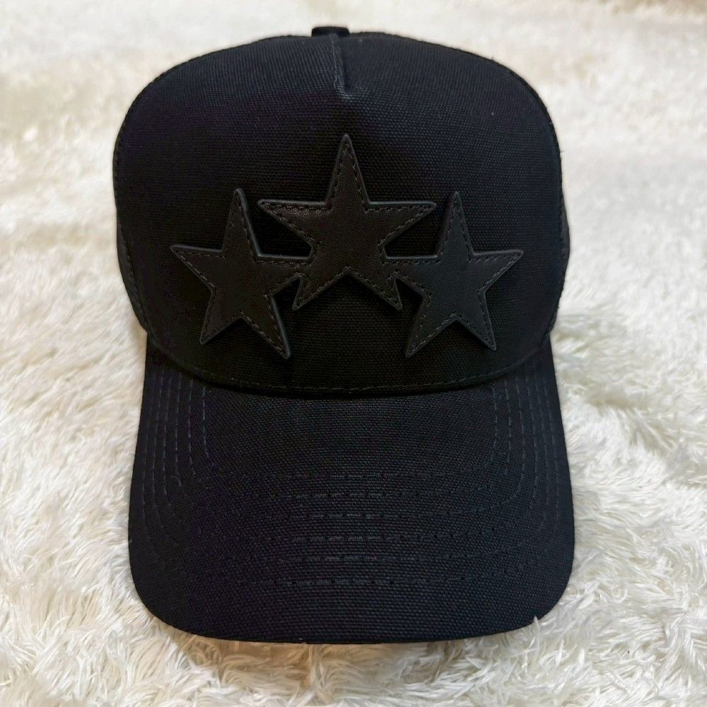 新品未使用】AMIRI アミリ 3 Star トラッカー スナップバック メッシュ