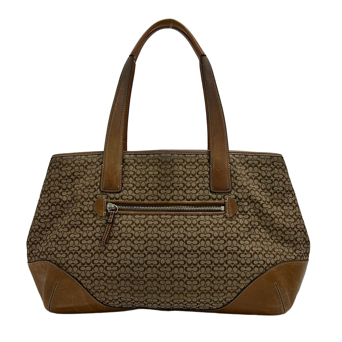 COACH(コーチ) トートバッグ ミニシグネチャー柄 6621 ベージュ×ライト 