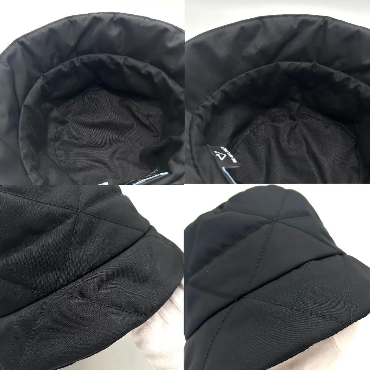 PRADA ブラック ナイロン　バケットハット　キルティング　バケハ PRADA プラダ バケットハット キルティング ブラック M 1HC325