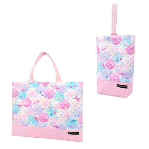 COLORFUL CANDY STYLE レッスンバッグ・シューズケース2点セット レッスンバッグ シューズケース 入園入学準備 かわいい 女の子 ふわふわキュートなキャンディポップ NK301700ｍａ
