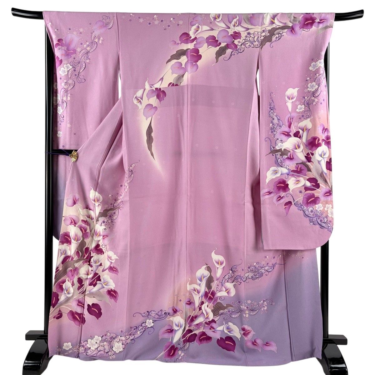 振袖フルセット 身丈153.5裄66.5 豪華絢爛 銀彩 Sサイズ 薄紫 振袖 身丈168cm 裄丈67.5cm L 袷 カラー 箔 金銀彩 薄紫 正絹 名品