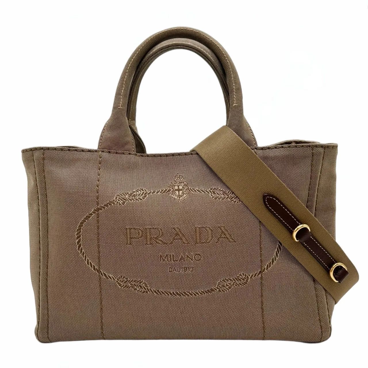 PRADA プラダ カナパ 2WAY ハンドバッグ ベージュ 1BG439 トートバッグ